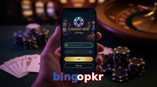 Main screen of Bingopkr login page for PK players